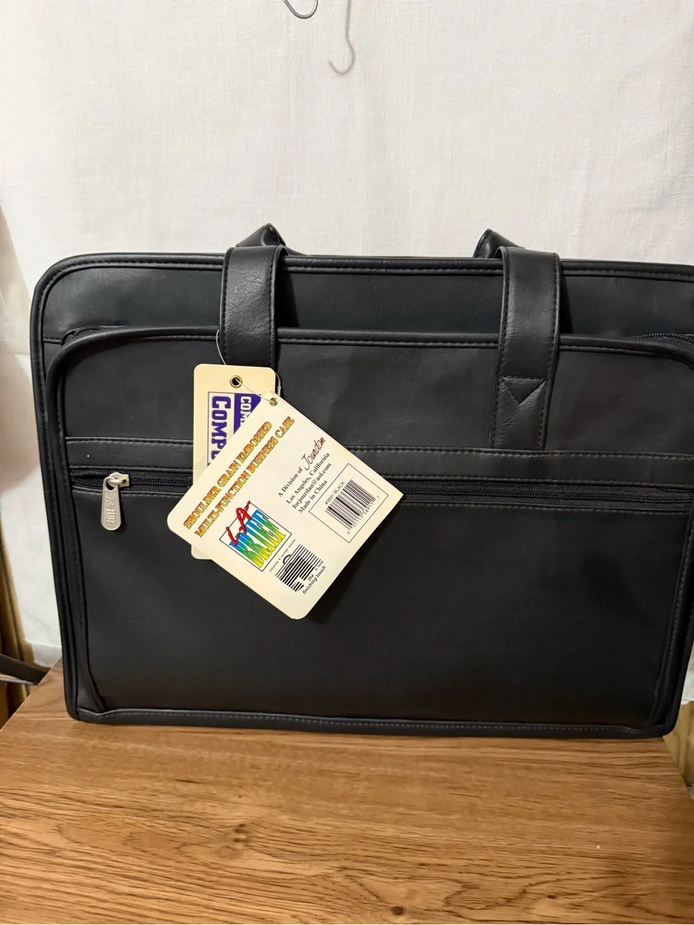 Black Men's Laptop Briefcase - Classic Business Bag